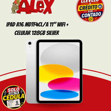 Imagen del producto iPad A16  MD7F4CL/A 11" Wifi + Celular 128GB Silver 