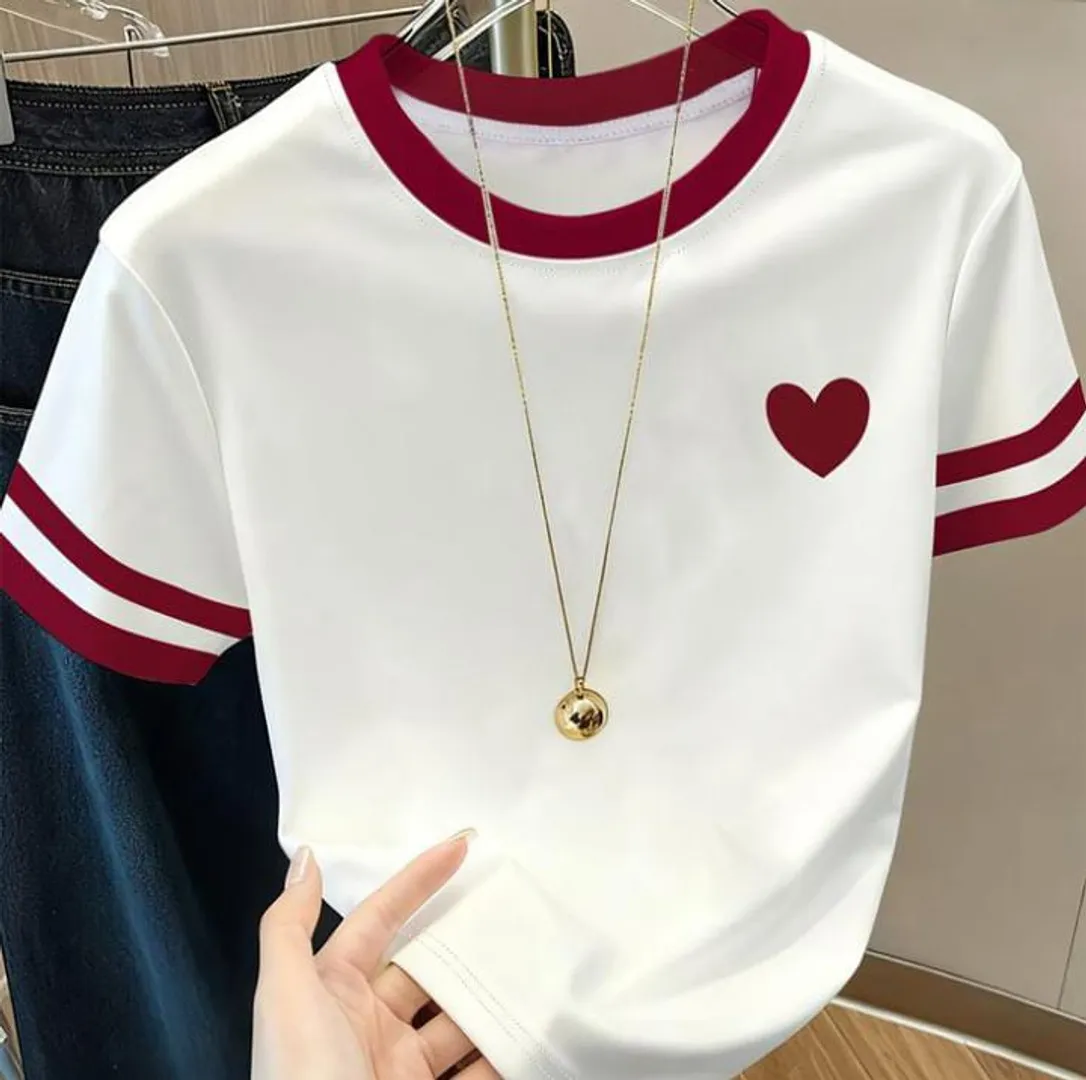 CAMISETA MANGA Y CUELLO COLOR