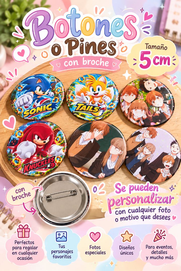 Botones con broche
