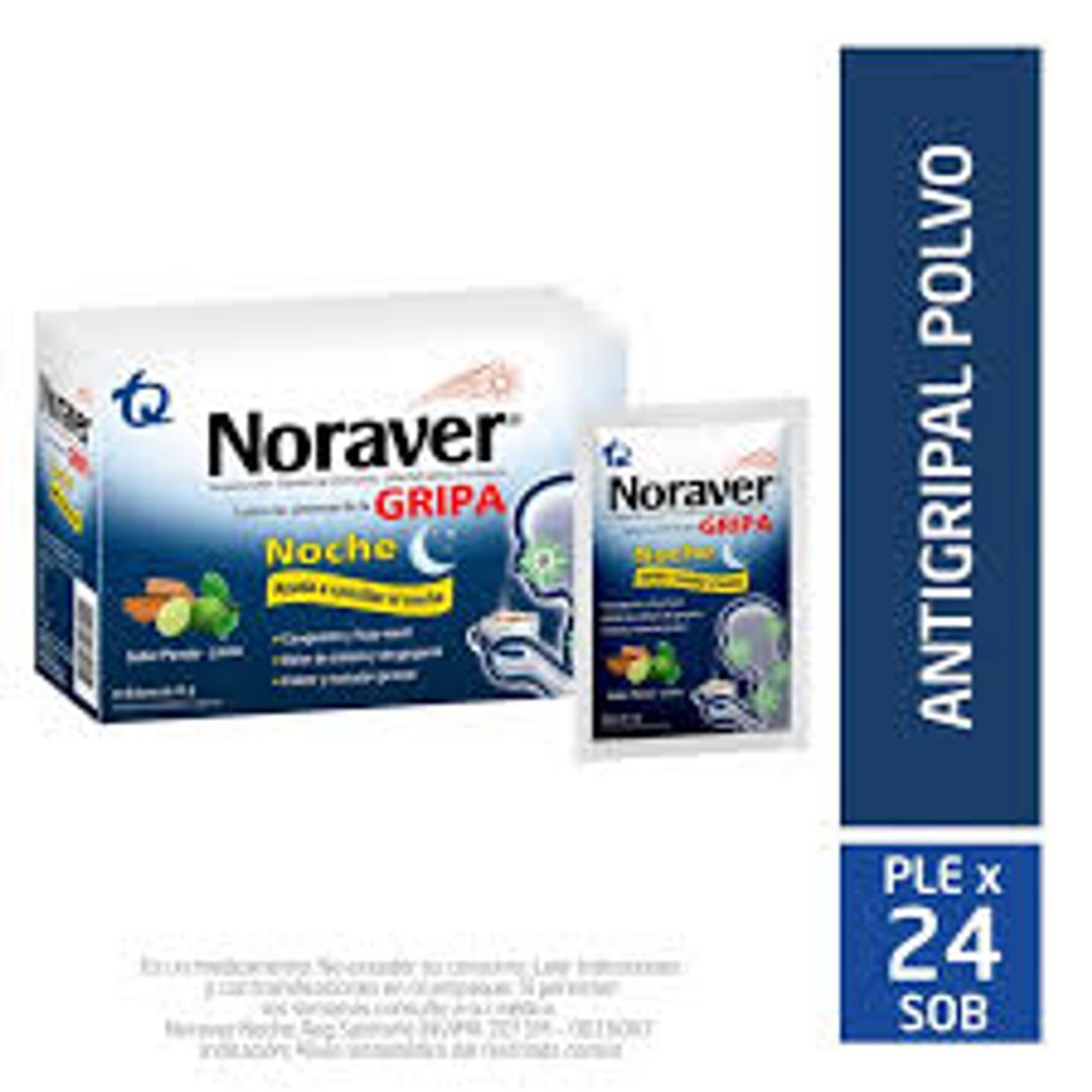 NORAVER GRIPA NOCHE BEBIDA CALIENTE SOBRE X UND