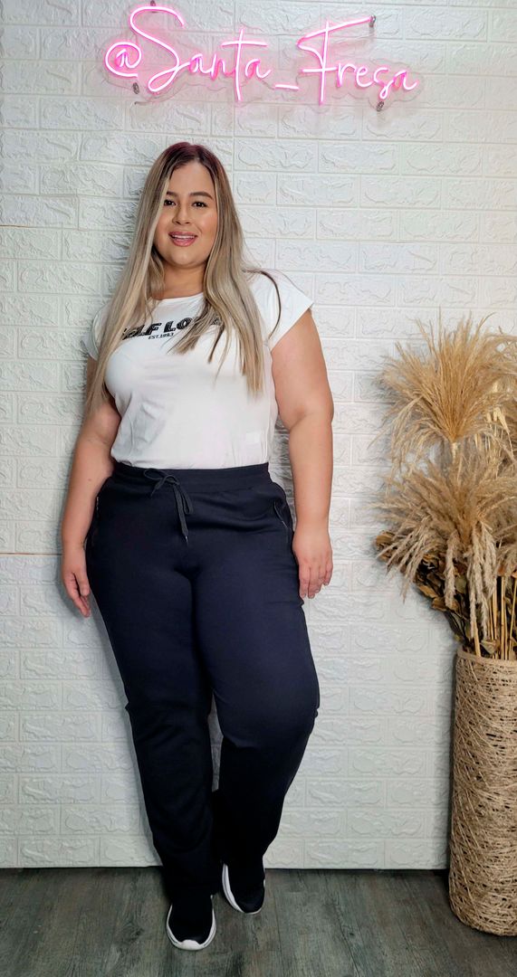 JOGGER BOTA RECTA NEGRO