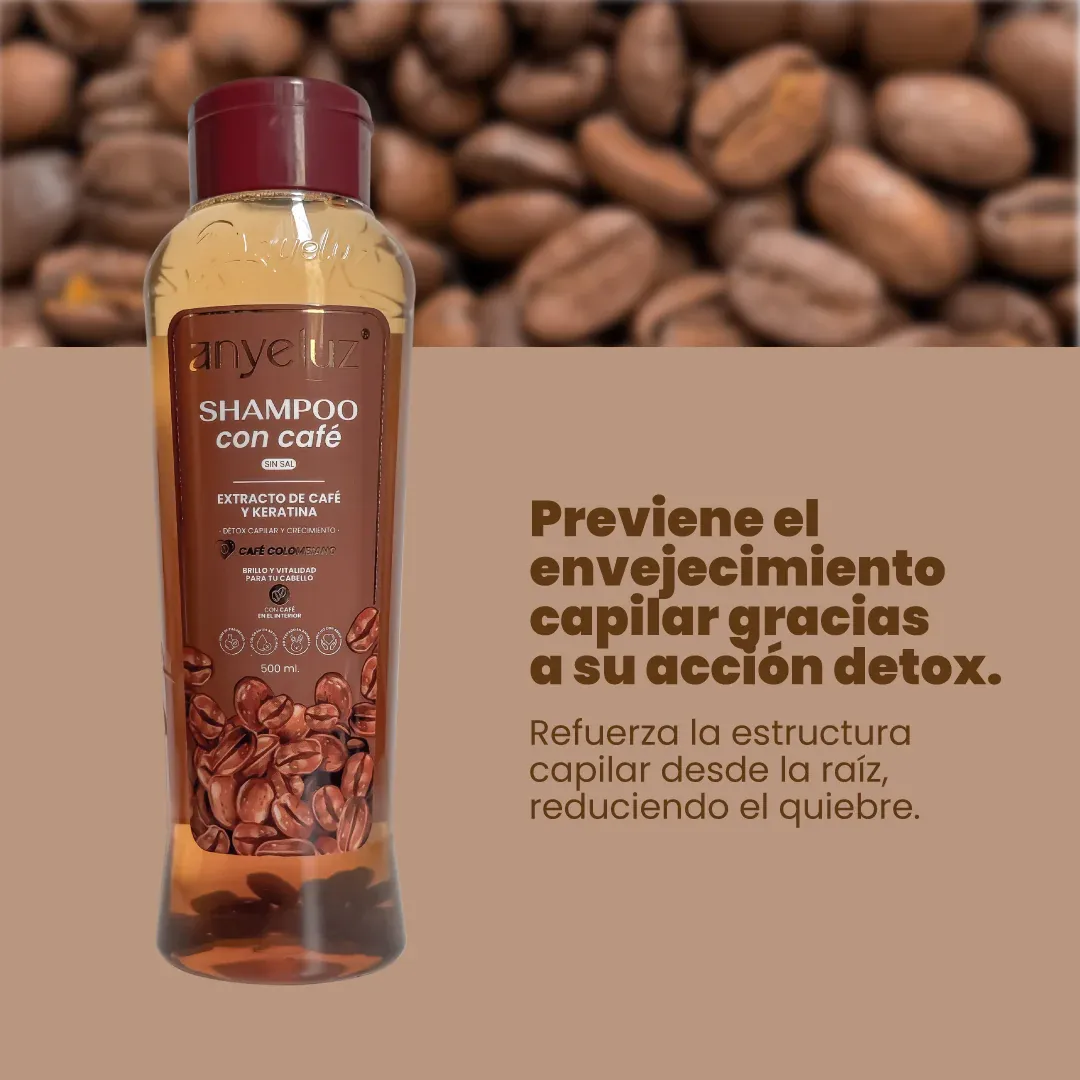 SHAMPOO CON CAFÉ 500ml