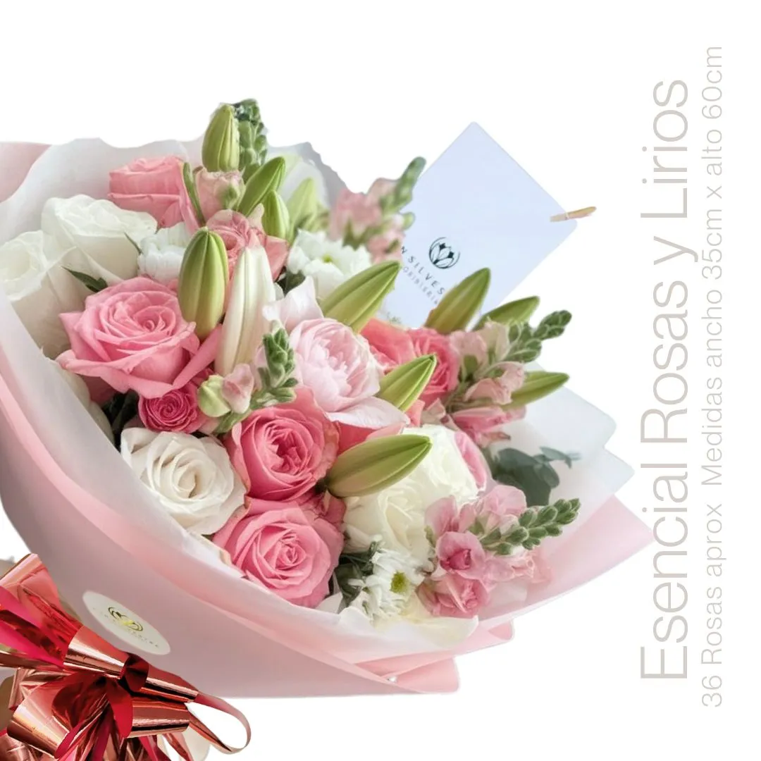BOUQUET ESENCIAL ROSAS Y LIRIOS