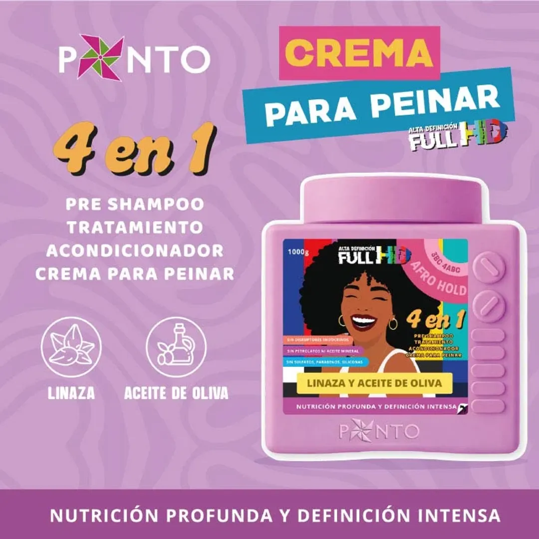Crema para peinar afro hold