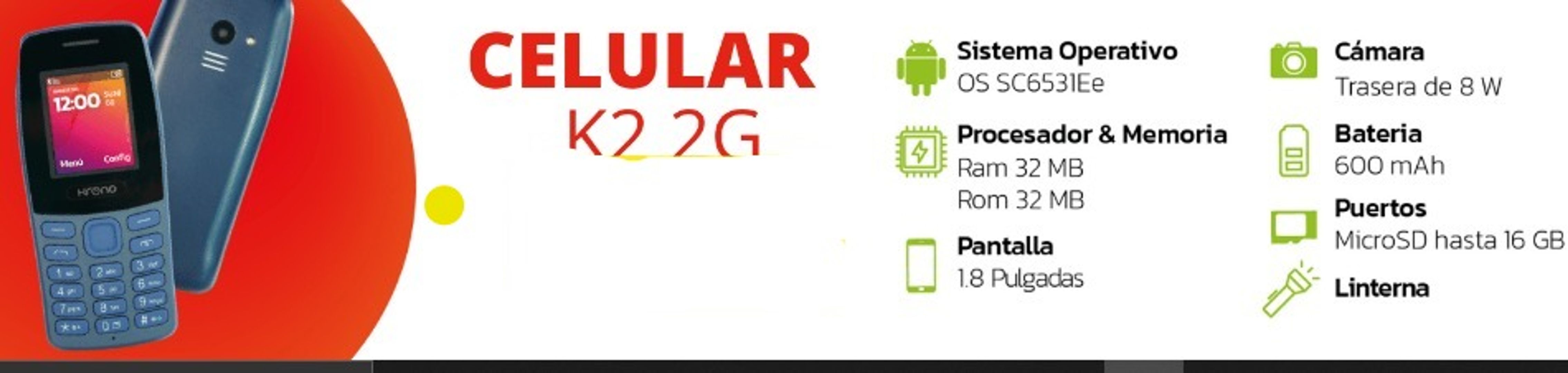 CELULAR K2 2G