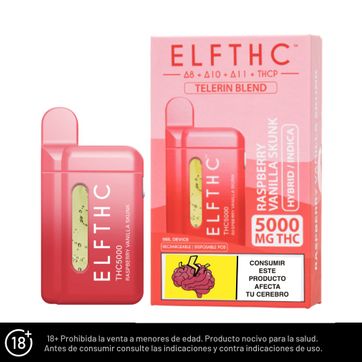 Imagen del producto Elfbar Th5000 Raspberry Vanilla Skunk 5ml Hybrid/indica 