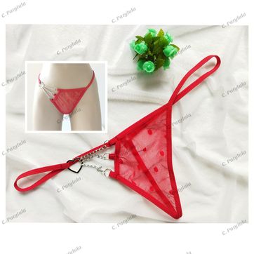 Imagen del producto Panty tanga hilo en T y cadena 