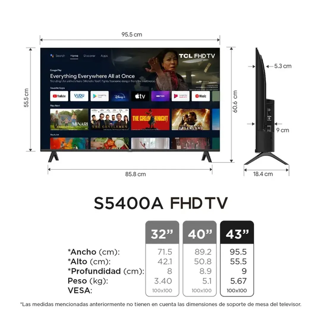 TV TCL 43'' FHD ANDROID TV