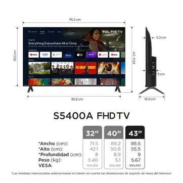 TV TCL 43'' FHD ANDROID TV - imagen 2