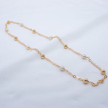 Imagen del producto COLLAR ARGOLLA BALIN PERLA 6MM. 45CM 718002A205