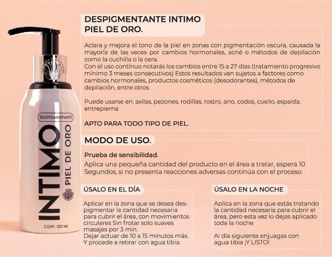 DESPIGMENTANTE PIEL DE ORO DE 120 ML