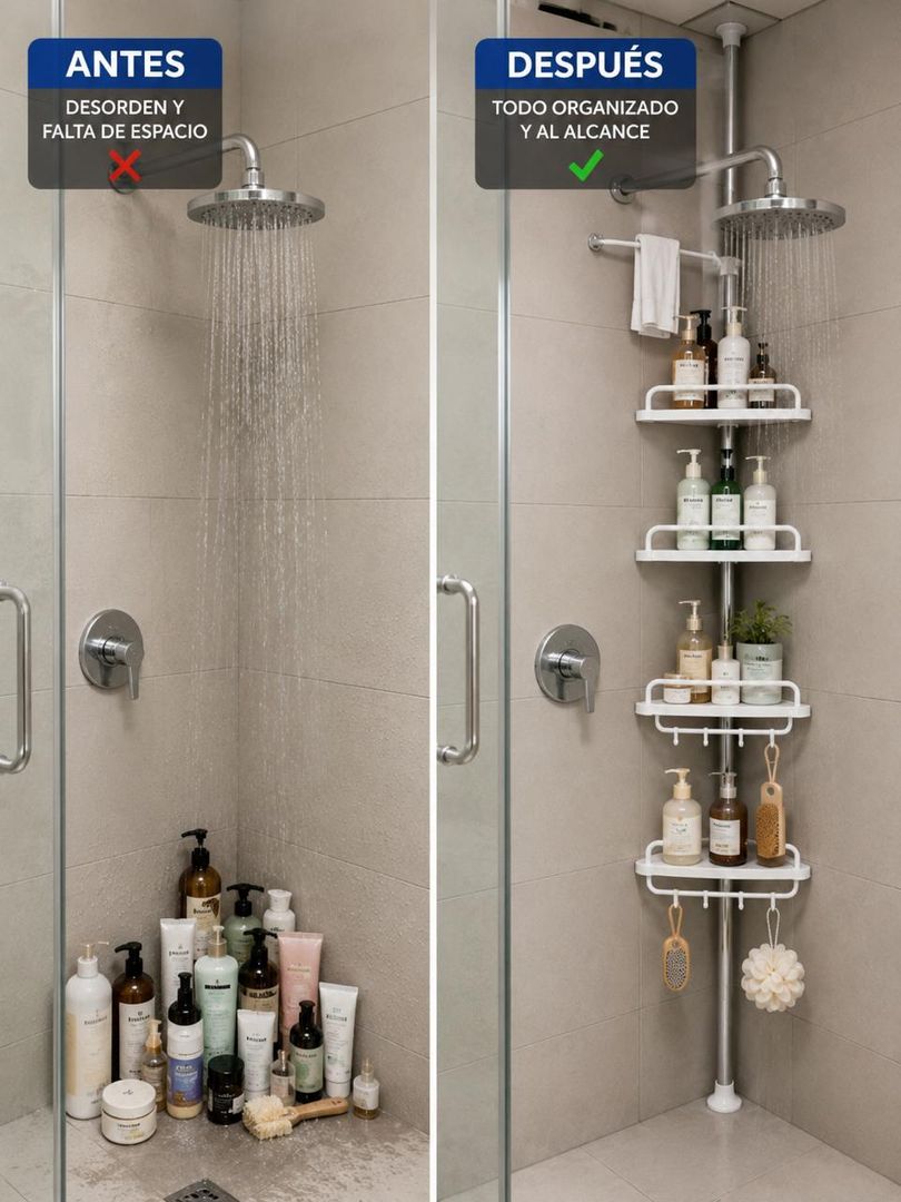 Esquinero de baño ajustable 