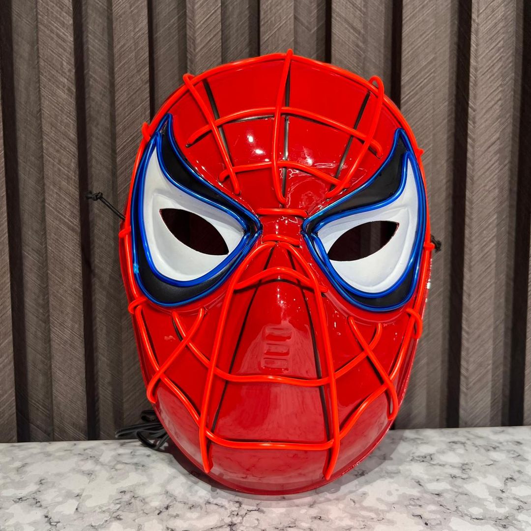 MASCARA SPIDERMAN DE LUZ