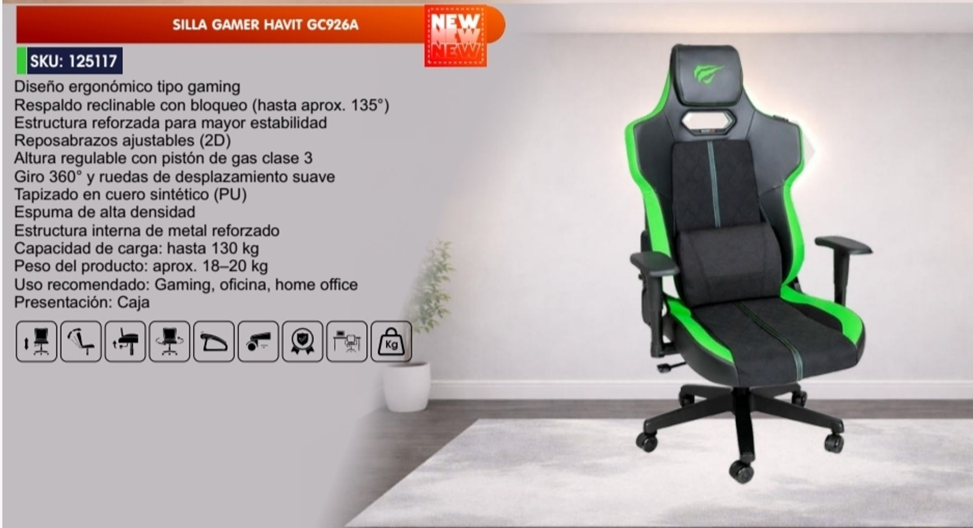 SILLA GAMER HAVIT 