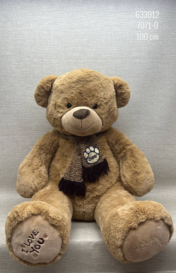 OSO CON BUFANDA BORDADA 100 CM