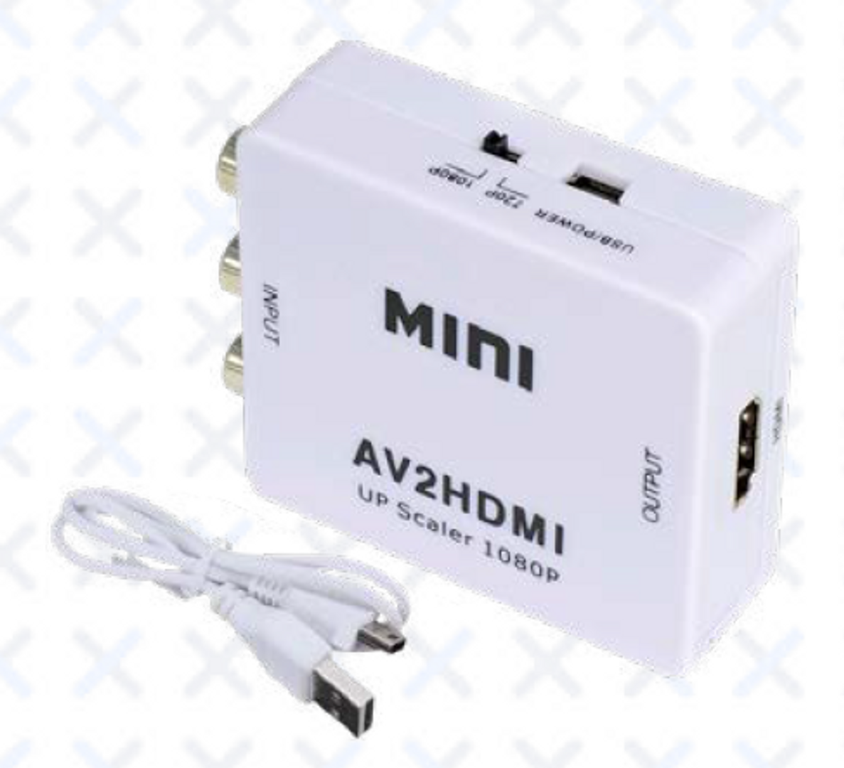 CAJA RCA A AV A HDMI 1080P