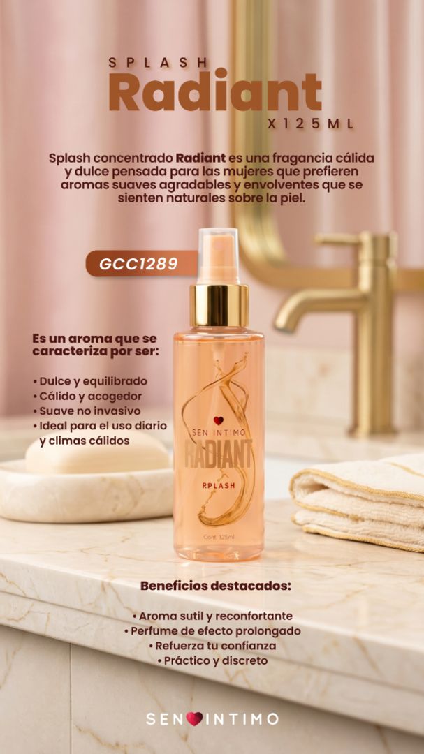 Splash con pheromonas Radiant x 125ml