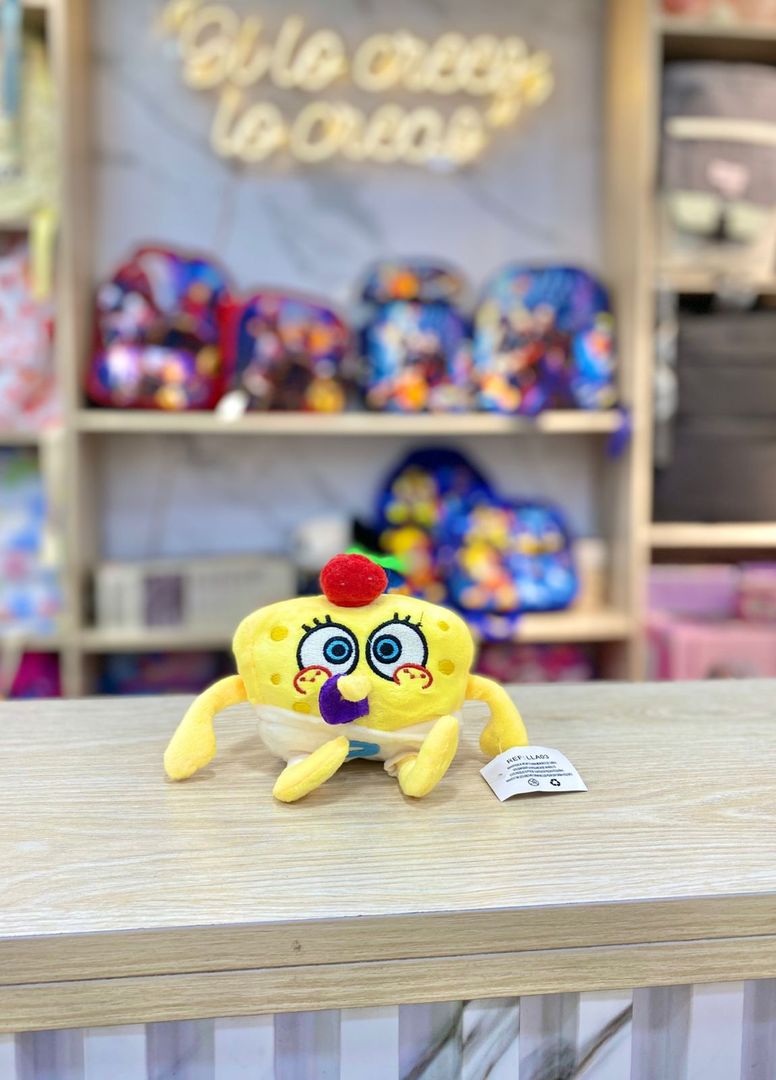 PELUCHE 10 CM  PERSONAJE BOB ESPONJA