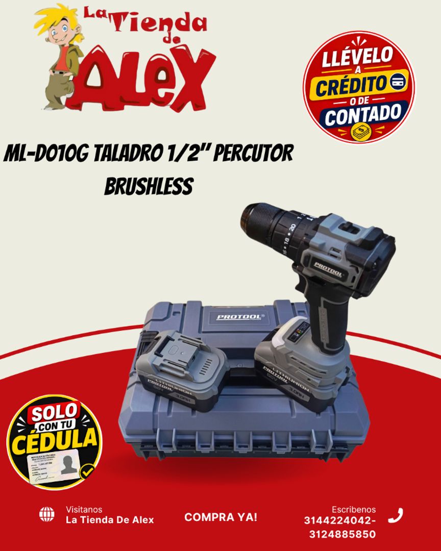 ML-D010G TALADRO 1/2" PERCUTOR BRUSHLESS