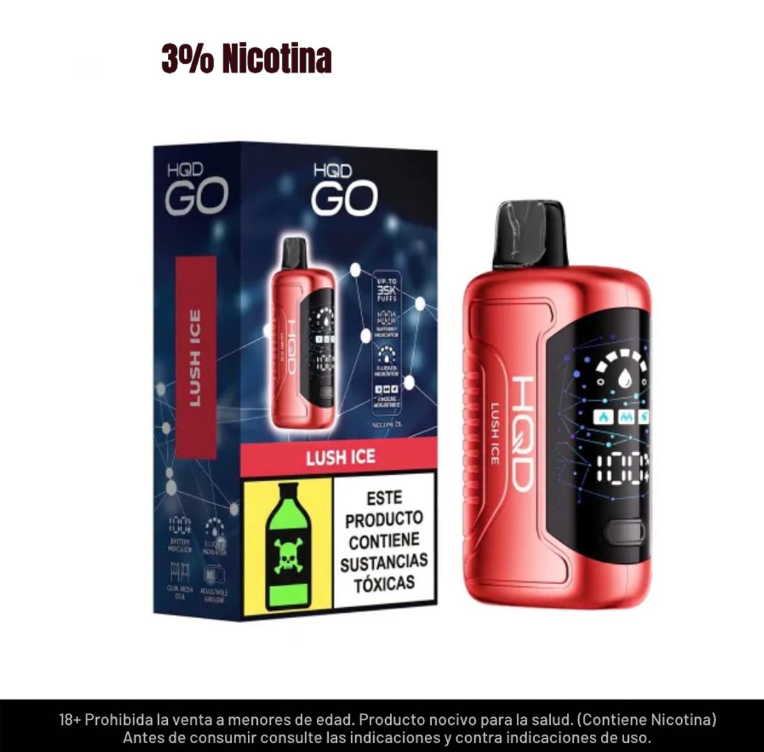 HQD Go Lush Ice 35.000 Puffs 3% Nic