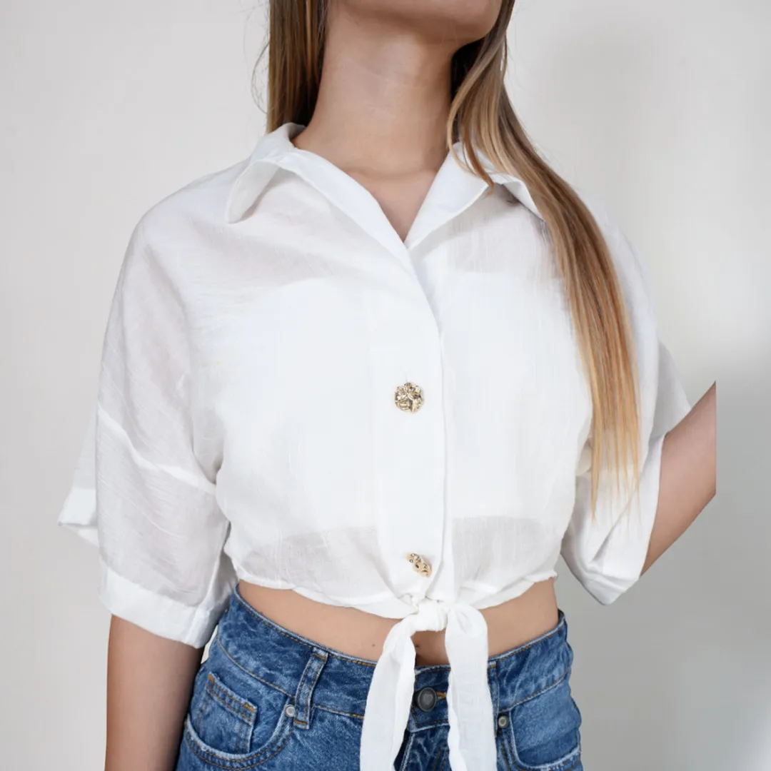 Blusa crop nudo