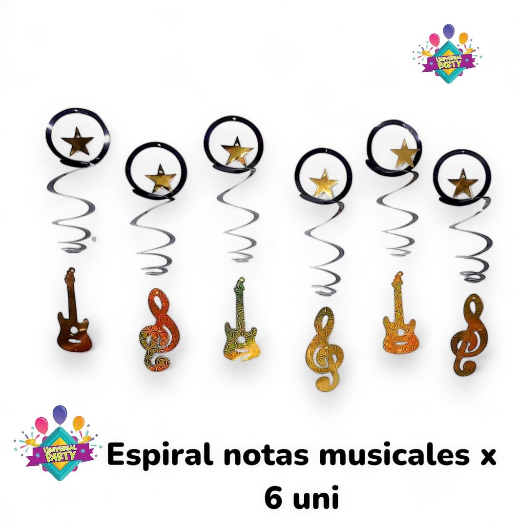 ESPIRAL NOTAS MUSICALES x 6 UNI