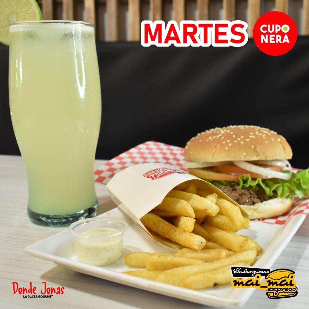DOS CLÁSICAS COMBO HAMBURGUESAS / MAI MAI VÁLIDO DÍA MARTES 