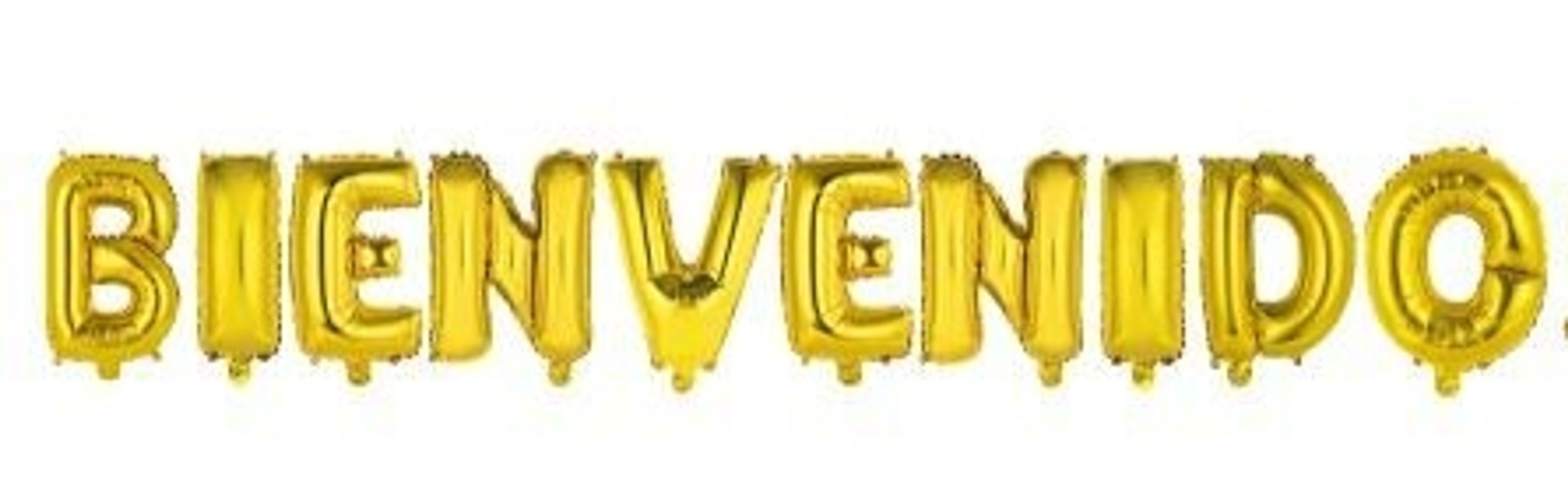 GLOBO FOIL LETRA x LETRA BIENVENIDOS 16' SURTIDO