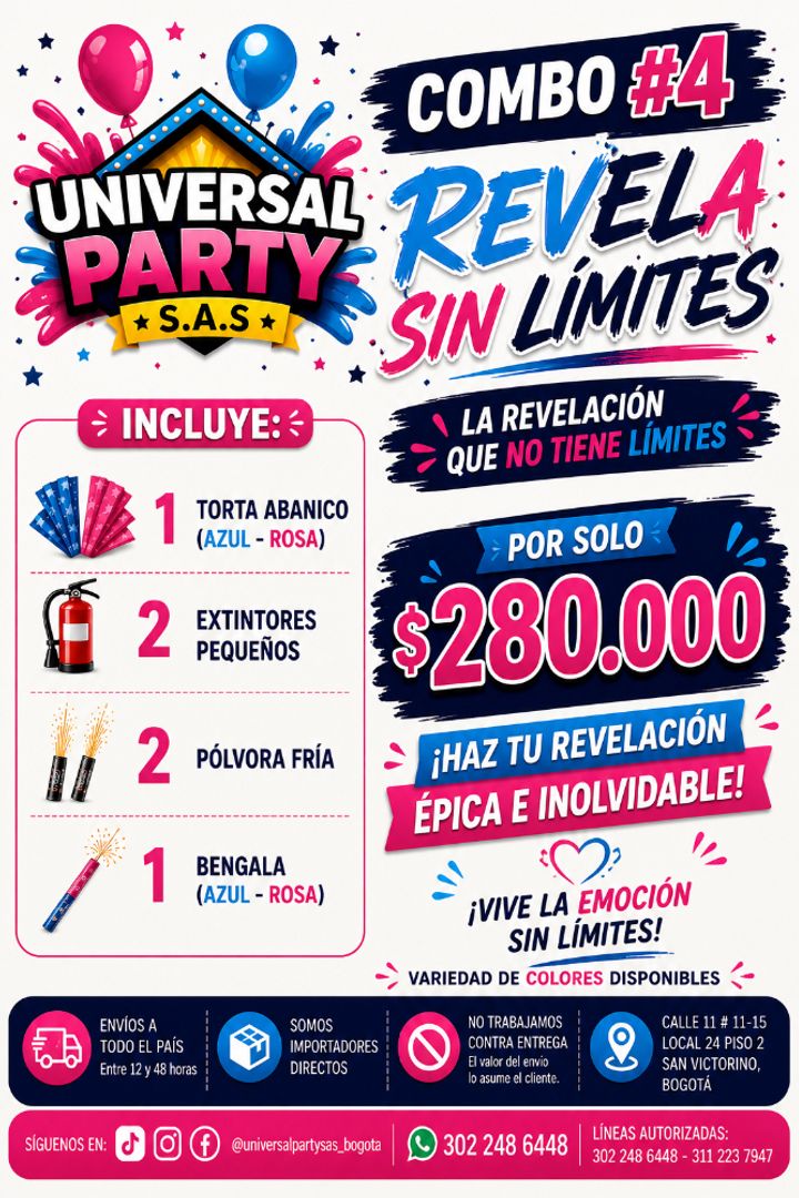 COMBO # 4 REVELA SIN LÍMITES 