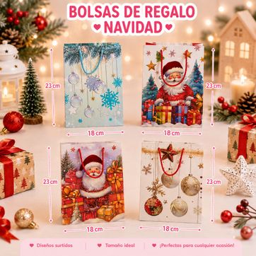 Imagen del producto Bolsa de regalo pequeña navidad 