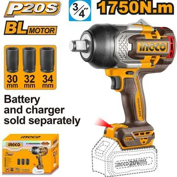 Imagen del producto LLAVE DE IMPACTO 3/4 INALAMBRICA 20V 1750NM