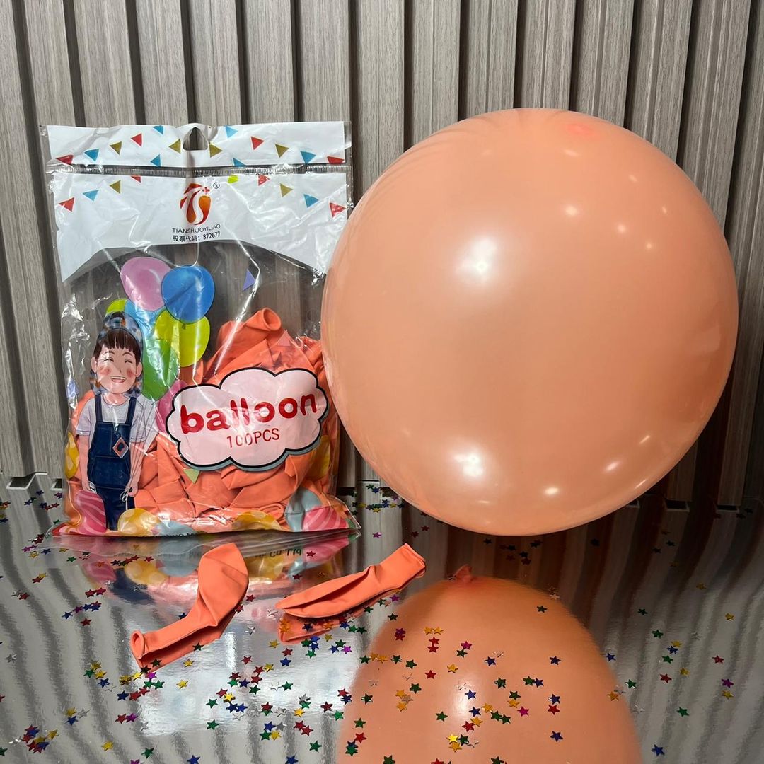 R12  x 100 UNIDADES GLOBO LATEX TENDENCIA  DURAZNO