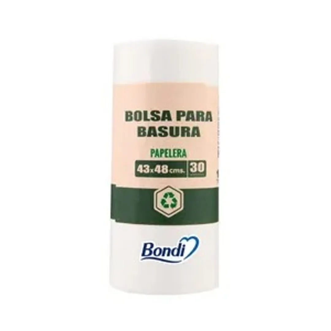 BONDI/BOLSA TRADICIONAL PAPELERA 43X48CM BLANCA