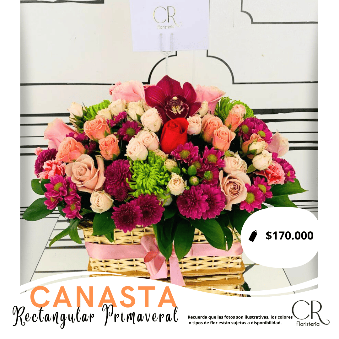Canasta Rectangular Primaveral