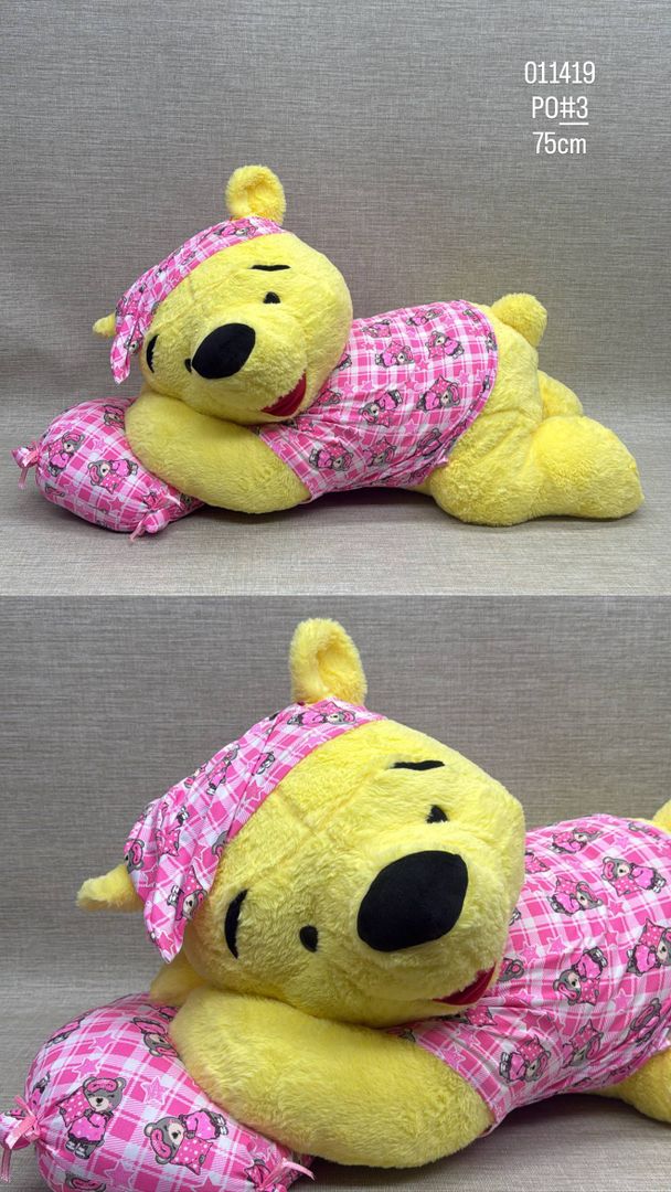 WINNIE POOH ACOSTADO 75 CM