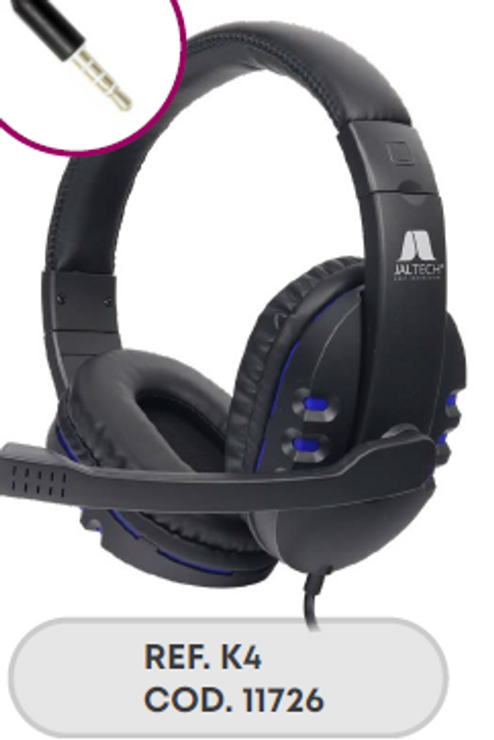 DIADEMA PLUG 3.5MM + MIC - K4