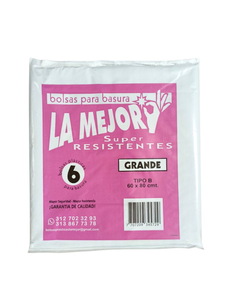 BOLSA BASURA GRANDE LA MEJOR*6