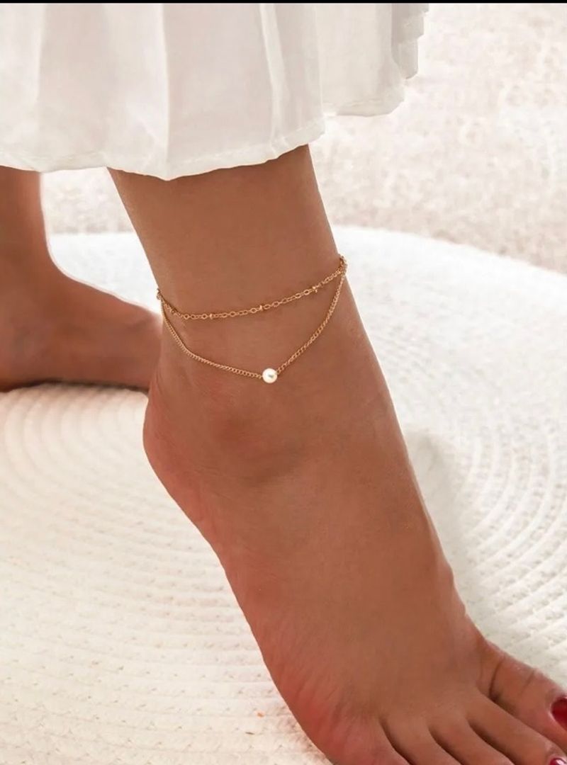 TOBILLERA DOBLE PERLA 