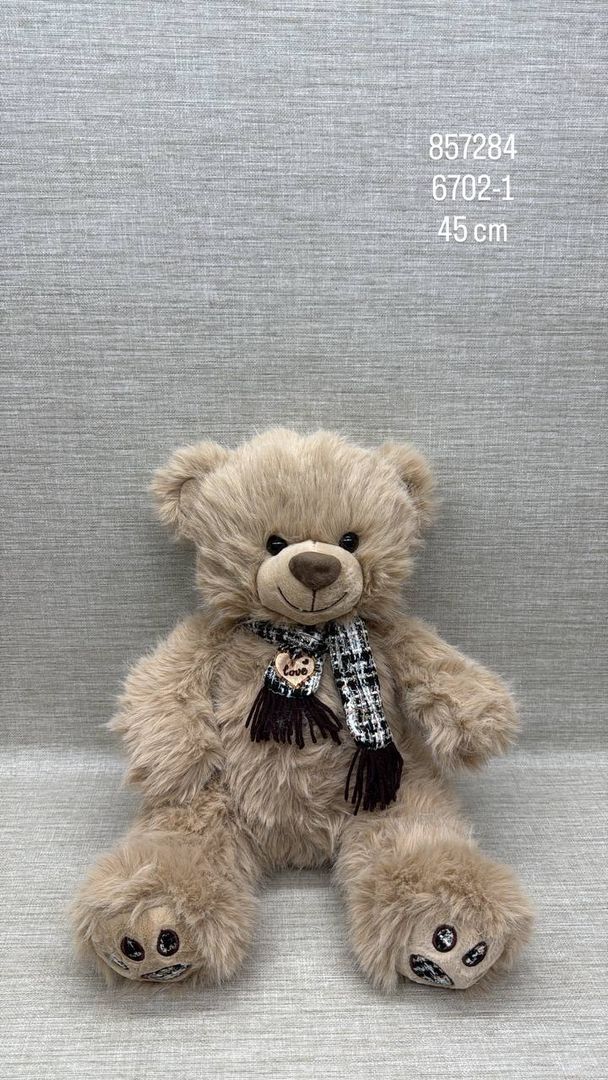 OSO PELUDITO CON BUFANSA 45 CM