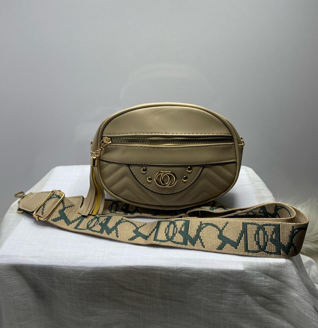 Bolso, beige y gris 