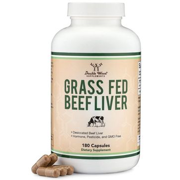 Double Wood Cápsulas de hígado de res 1,000 mg 180cap - imagen 1