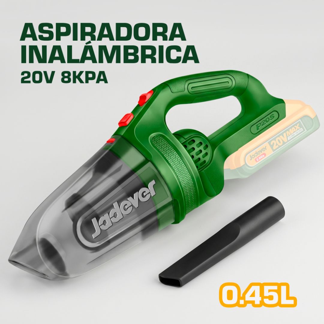 ASPIRADORA INALAMBRICA 20V 8KPA  0,45 LTS  DE MANO