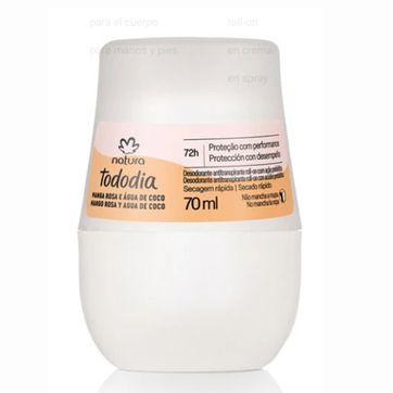 Imagen del producto DESODORANTE ANTITRANSPIRANTE ROLL-ON TODODIA MANGO ROSA Y AGUA DE COCO