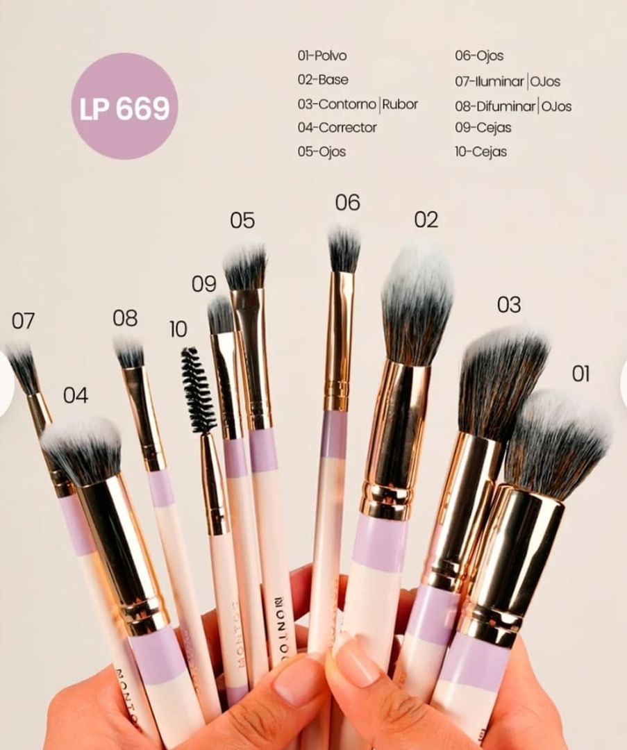 462- SET DE BROCHAS FLUFFY MONTOC 