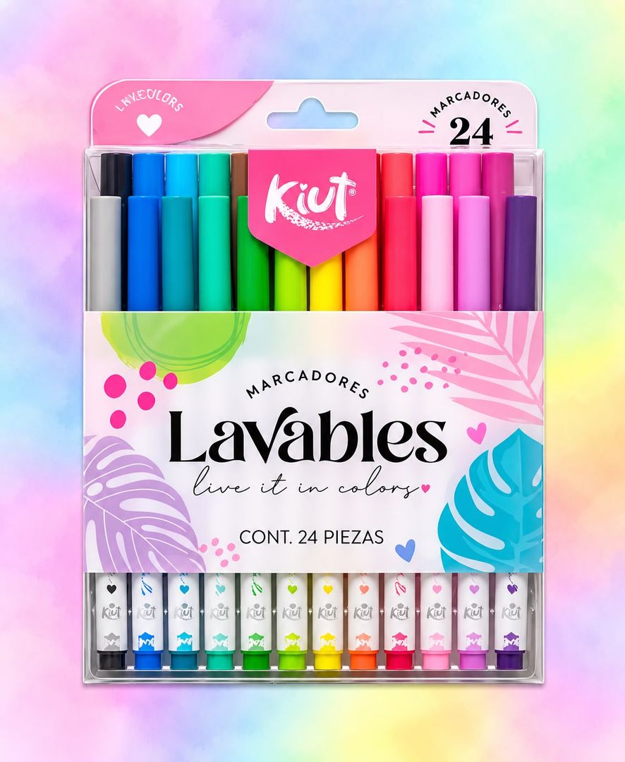 Marcadores Lavables Kiut x 24