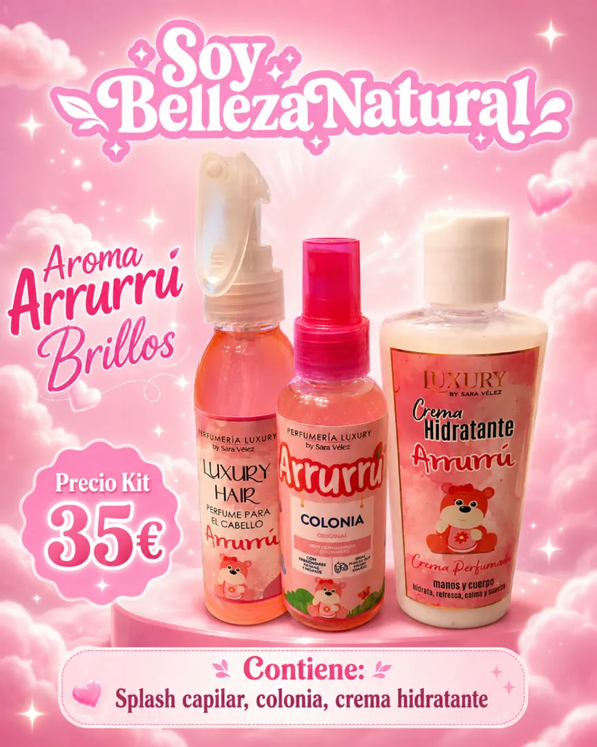 KIT AROMA ARRURRU CON BRILLOS 120ML