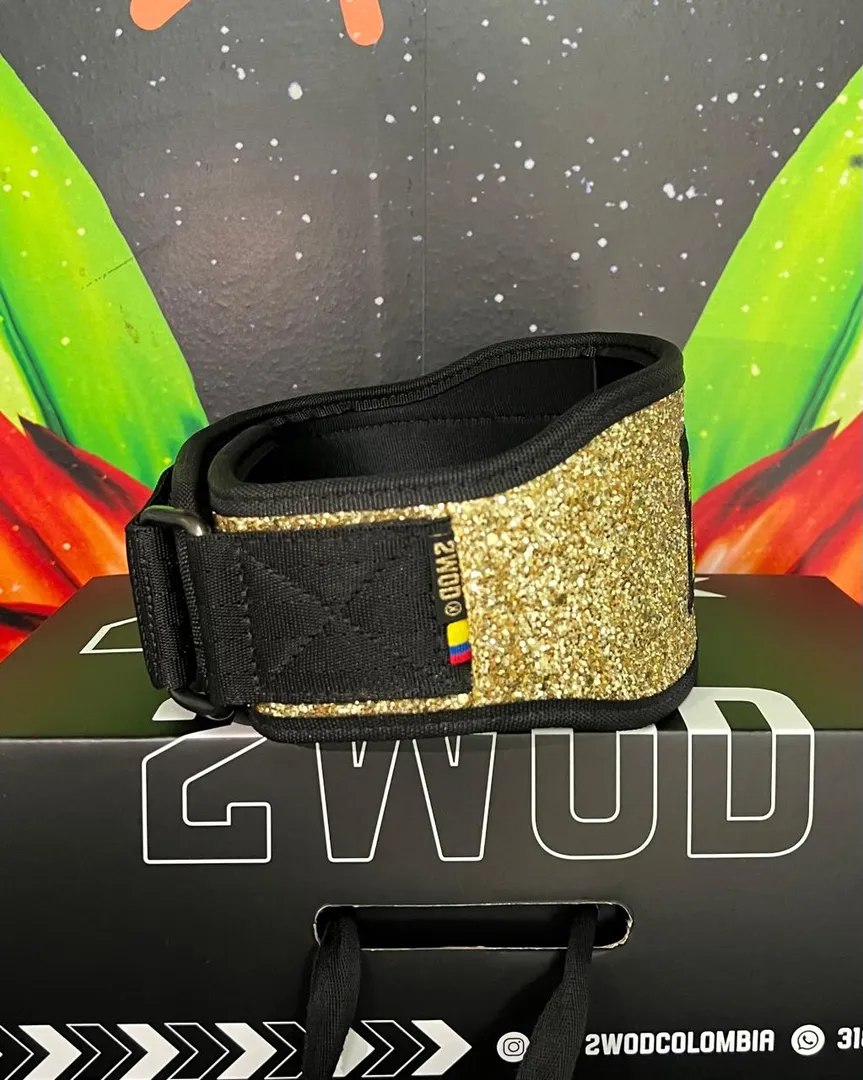 CINTURON NEW GLITTER HEAVY DORADO