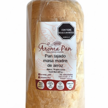 Imagen del producto PAN TAJADO MASA MADRE DE ARROZ X 500GR AROMA PAN