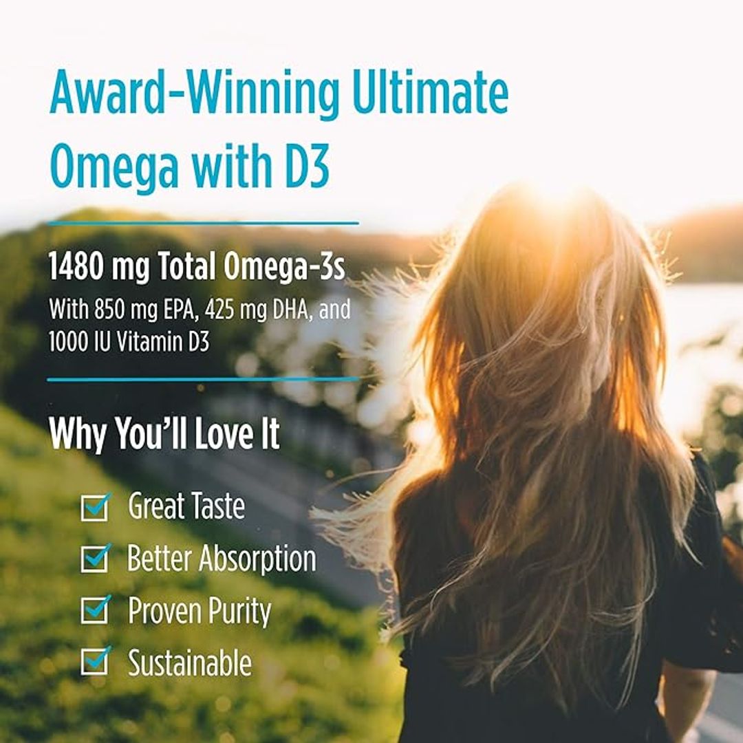 Omega 3  xtra 1480mg vitamina D3  1000IU  60 softgels NORDIC