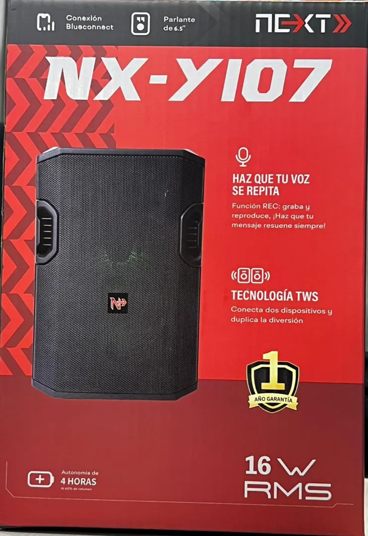 CABINA PARLANTE DE 6.5 PULGADAS NX-Y107 RECARGABLE